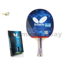 Butterfly TBC 301 FL Pre-Assembled Yuki Rubber Shakehand Table Tennis Racket Ping Pong Bat