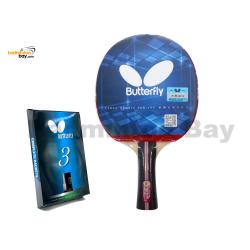 Butterfly TBC 302 FL Pre-Assembled Yuki Rubber Shakehand Table Tennis Racket Ping Pong Bat
