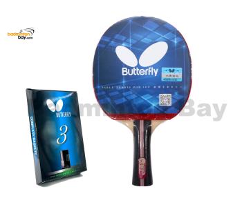 Butterfly TBC 302 FL Pre-Assembled Yuki Rubber Shakehand Table Tennis Racket Ping Pong Bat