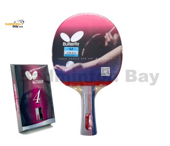 Butterfly TBC 401 FL Pre-Assembled Yuki Rubber Shakehand Table Tennis Racket Ping Pong Bat