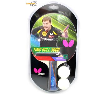 Butterfly Timo Boll 3000 FL Shakehand Table Tennis Racket with 2 balls