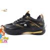 Felet - FT BS 46 Black Gold Badminton Court Shoes For KIDS