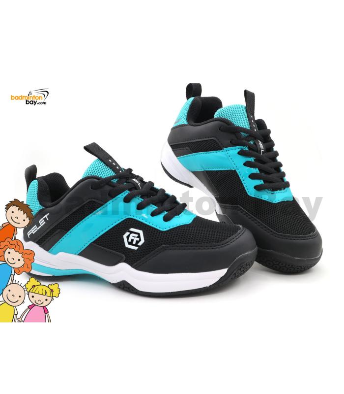 Felet - Flyton S-Lite BS 58 Black Tiffany Badminton Court Shoes For KIDS