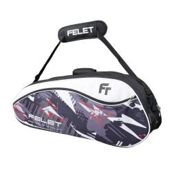 Felet 2-Compartment DB313 White Grey Badminton Racket Bag 