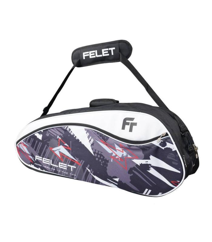 Felet 2-Compartment DB313 White Grey Badminton Racket Bag 