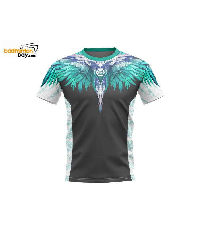 Felet Round Neck Quick Dry Fast FT RN 3623 Green Sports T-Shirt Jersey