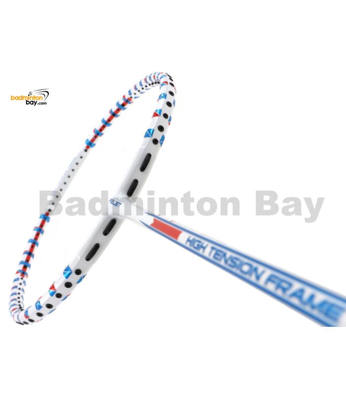 Felet High Tension Frame 27 White With Blue Stripes Badminton Racket (4U)