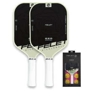 PRE-ORDER: Felet Ozo - Advance Series Carbon Graphite Pickleball Paddle (2 Paddles With 4 Balls)