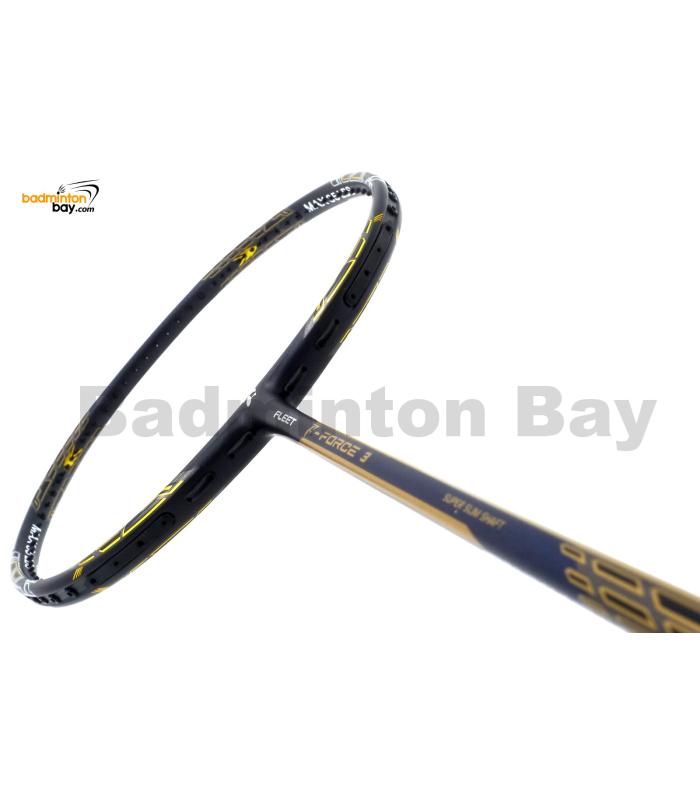 Fleet F Force III Black Gold Compact Frame Badminton Racket (4U)