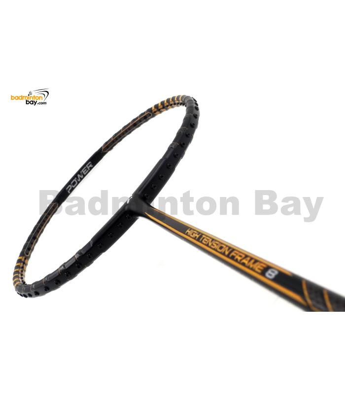 Fleet High Tension Frame 8 Black With Gold Stripes Badminton Racket (4U)