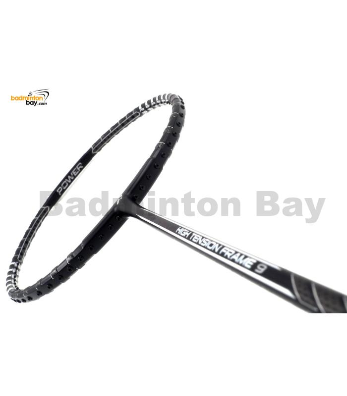 Fleet High Tension Frame 9 Black With Silver Stripes Badminton Racket (3U)