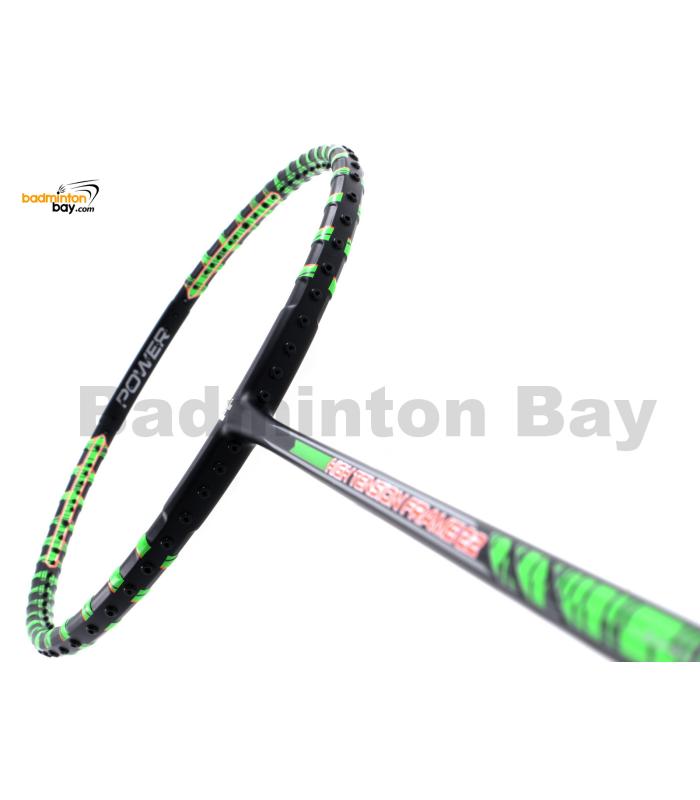 Felet High Tension Frame 22 Black With Green Stripes Badminton Racket (3U)