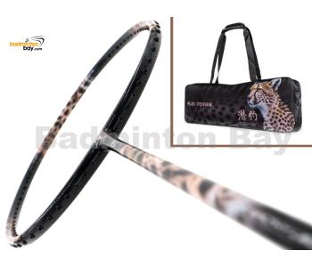 Flex Power - Stealthy Leopard Black 5U Predator Series Limited Edition Badminton Racket with Single Bag