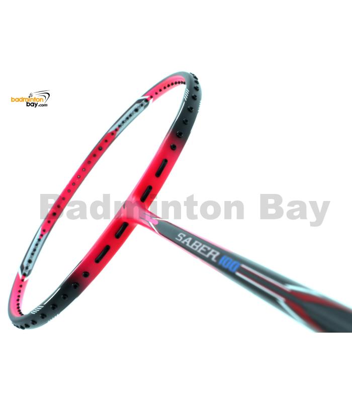 Flex Power Saber 100 Black Pink Badminton Racket (4U)