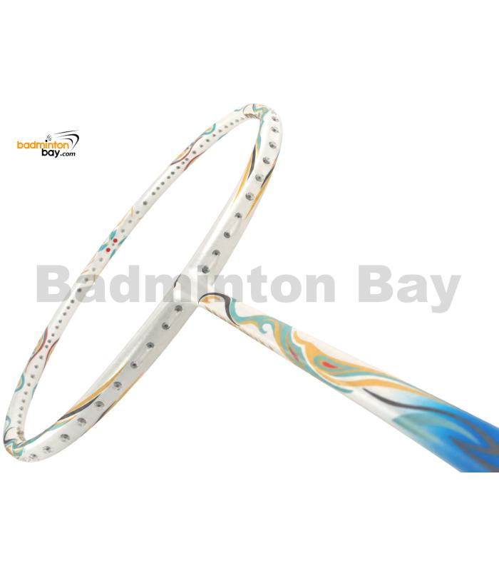 Flex Power Tomahawk White Blue Badminton Racket 4U Flex Power Tomahawk White Blue Badminton Racket 4U