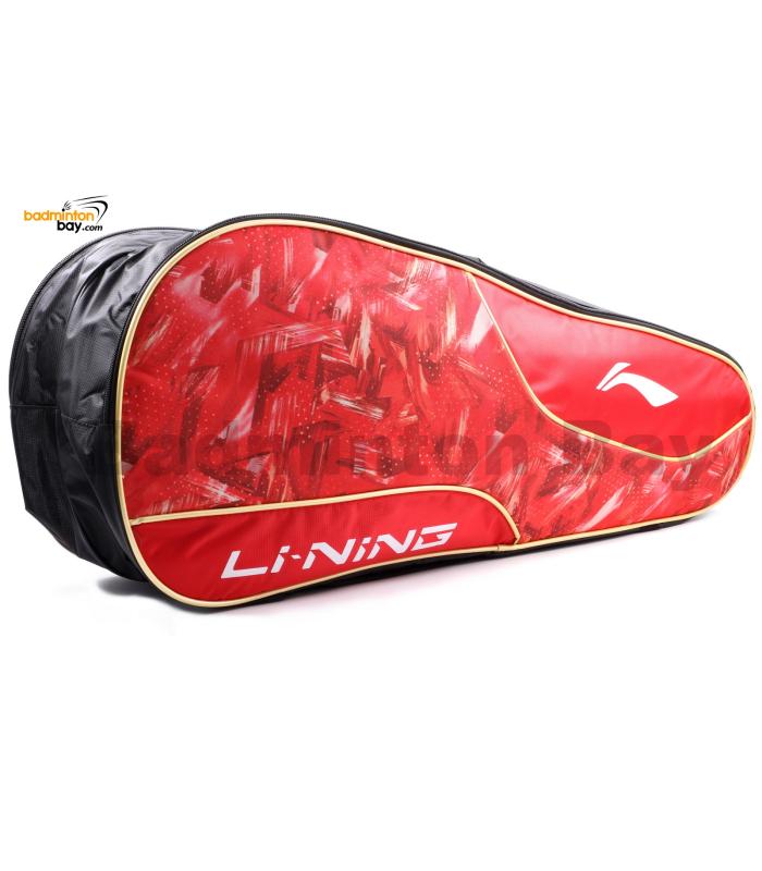 Li Ning 2 Compartments Thermal Badminton Racket Bag ABDN238-2 Red