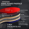 Loki RXTON 9 Star Professional Ping Pong Bat with Original Bag Attack-Loop High Sticky Table Tennis Racket Carbon Blade Paddle for Fast Attack