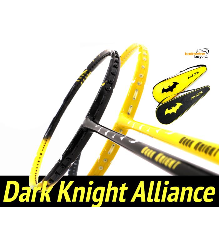 Dark Knight Alliance: 2 pieces Maxx Dark Knight Batman 85th Anniversary Limited Edition Compact Frame Badminton Racket 4U-G6 Dark Knight Alliance: 2 pieces Maxx Dark Knight Batman 85th Anniversary Limited Edition Compact Frame Badminton Racket 4U-G6