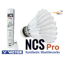 VICTOR NCS PRO New CarbonSonic Badminton Shuttlecocks Synthetic Feather (Speed 3 / 77) - 12 pieces