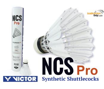 VICTOR NCS PRO New CarbonSonic Badminton Shuttlecocks Synthetic Feather (Speed 3 / 77) - 12 pieces