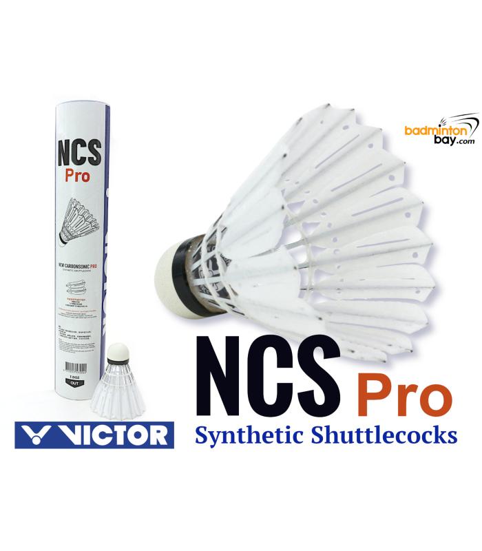 VICTOR NCS PRO New CarbonSonic Badminton Shuttlecocks Synthetic Feather (Speed 3 / 77) - 12 pieces