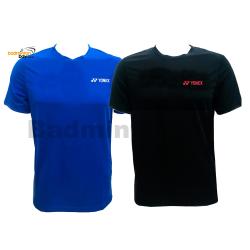 2 Pieces - Yonex - Round Neck Small Logo T-Shirt Quick Dry Sports Jersey Dry Fast RM-S092-1018A Black And Blue Small Logo