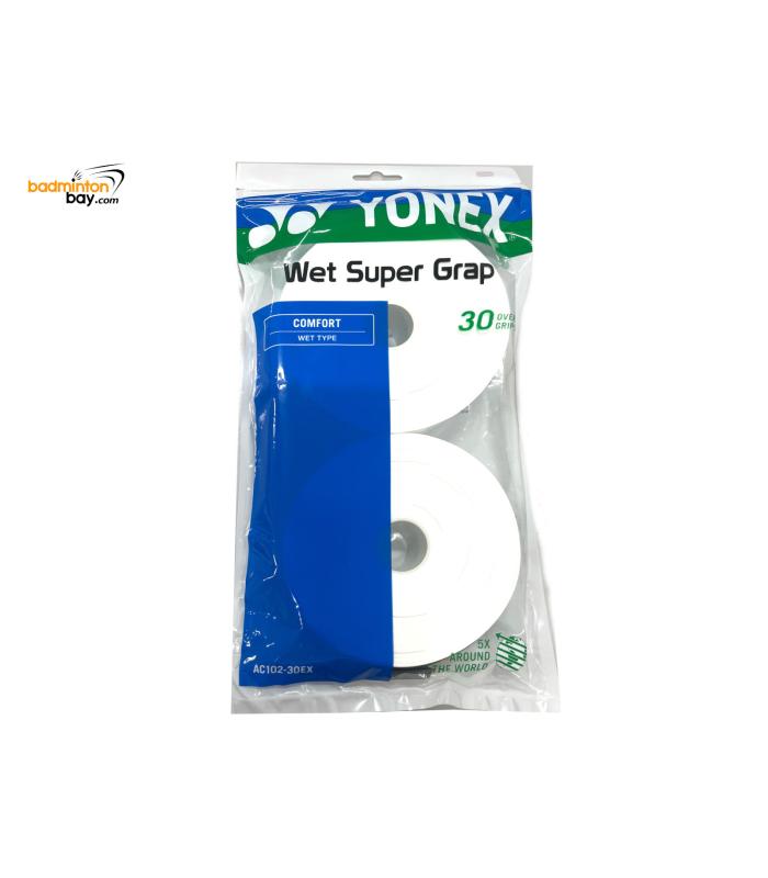 Yonex Wet Super Grap Overgrip (30 pieces per pack) AC102-30EX PU Grip for Badminton Squash Tennis Racket