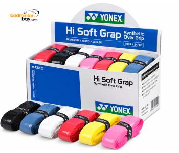 Yonex Hi Soft Grap (24 pieces) AC420-EX PU Replacement Grip for Badminton Squash Tennis Racket