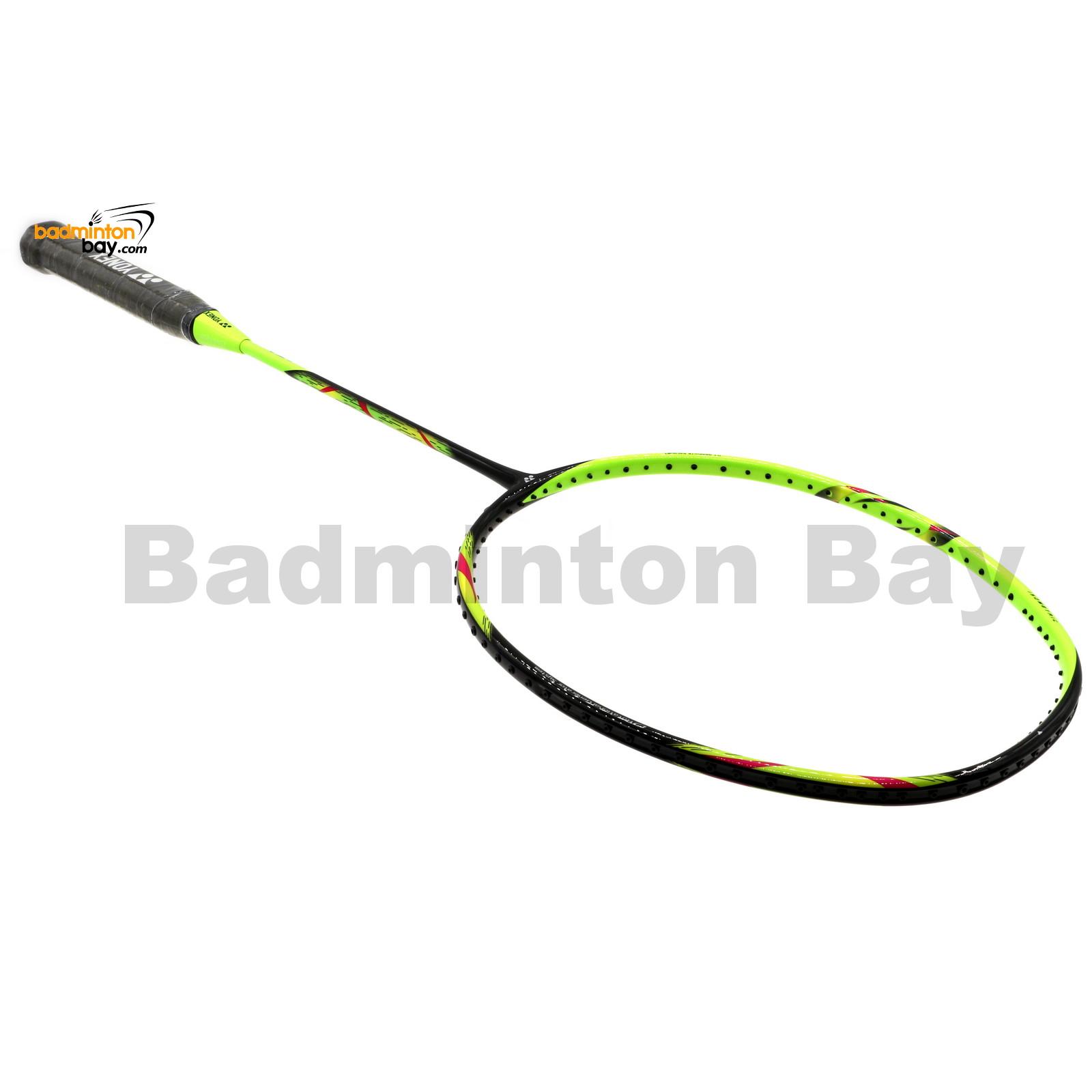 Yonex ASTROX 6 Badminton Racquet Black Lime Racket Shuttlecock 4UG5 with Cover 