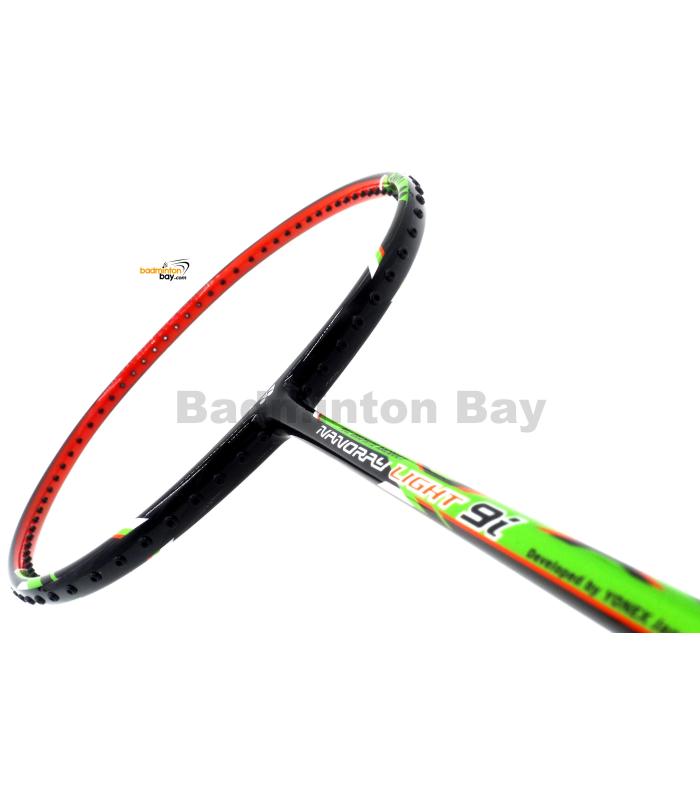 15% OFF Yonex - Nanoray Light 9i iSeries NR-LT9IEX Black Green Orange Badminton Racket  (5U-G5) Strung with Black Abroz DG67 Power String slight  paint defect (refer pictures)