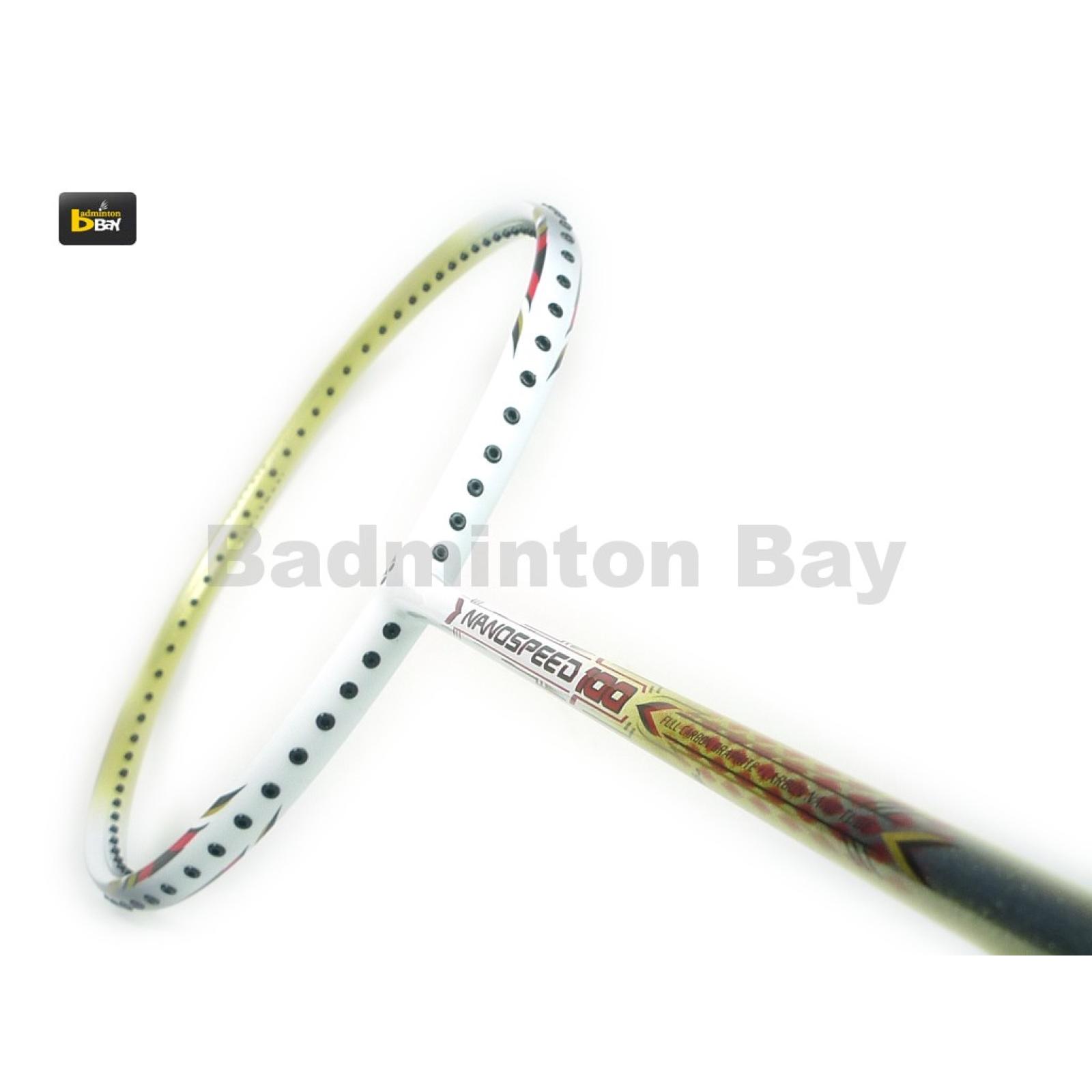 ~Out of Stock~ Yonex NanoSpeed 100 White Red Badminton Racket 3U/G5 - 2012  Design