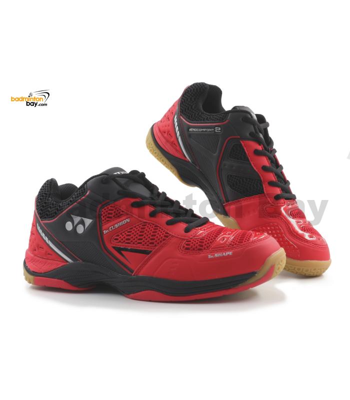 Yonex Aero Comfort 2 Red Black Badminton Shoes With Tru Cushion Technology