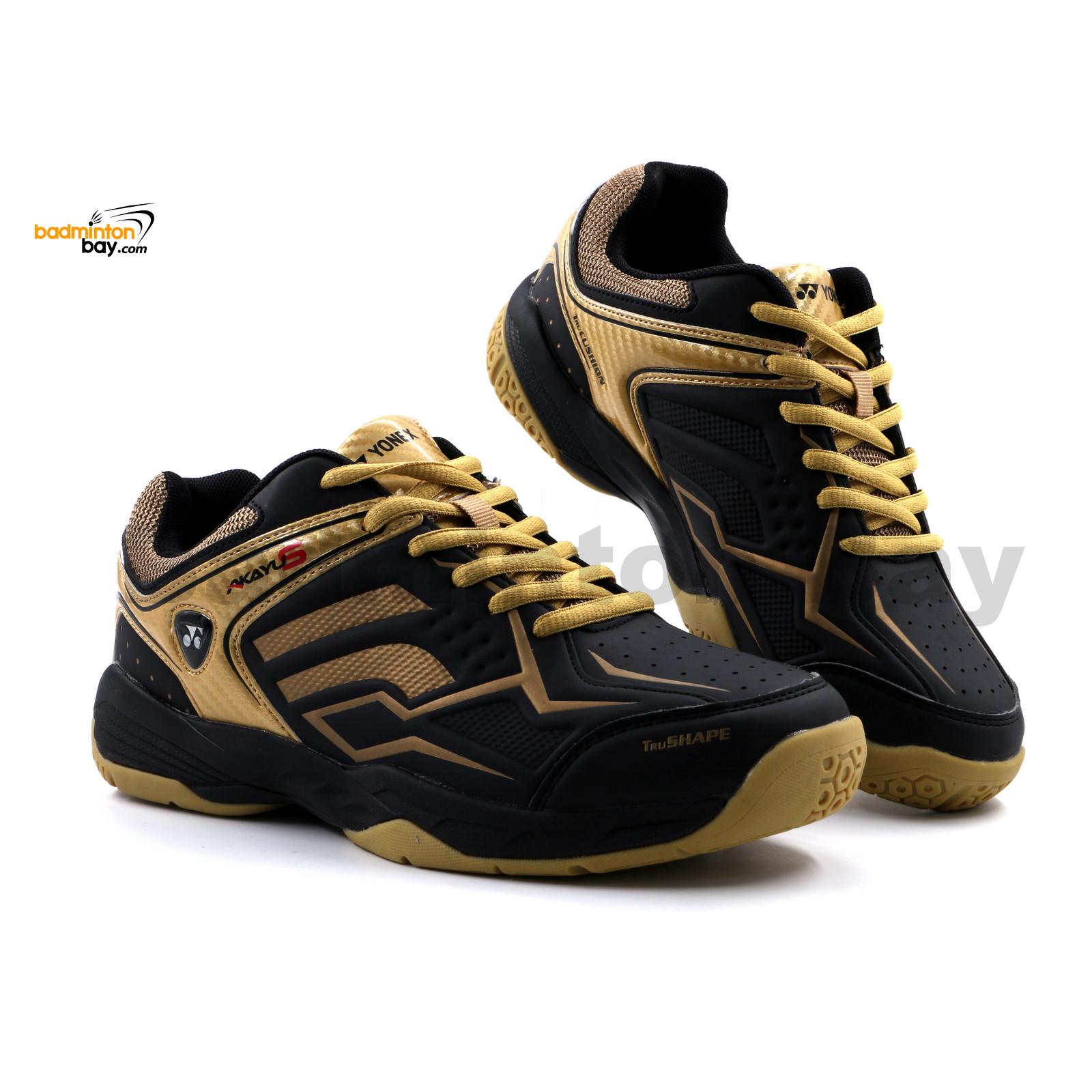 Yonex Akayu S Black Matte Gold Badminton Shoes In-Court 
