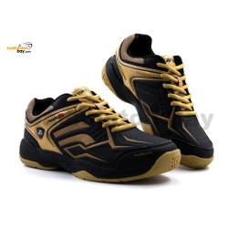 Yonex Akayu S Black Matte Gold Badminton Shoes In-Court With Tru Cushion Technology