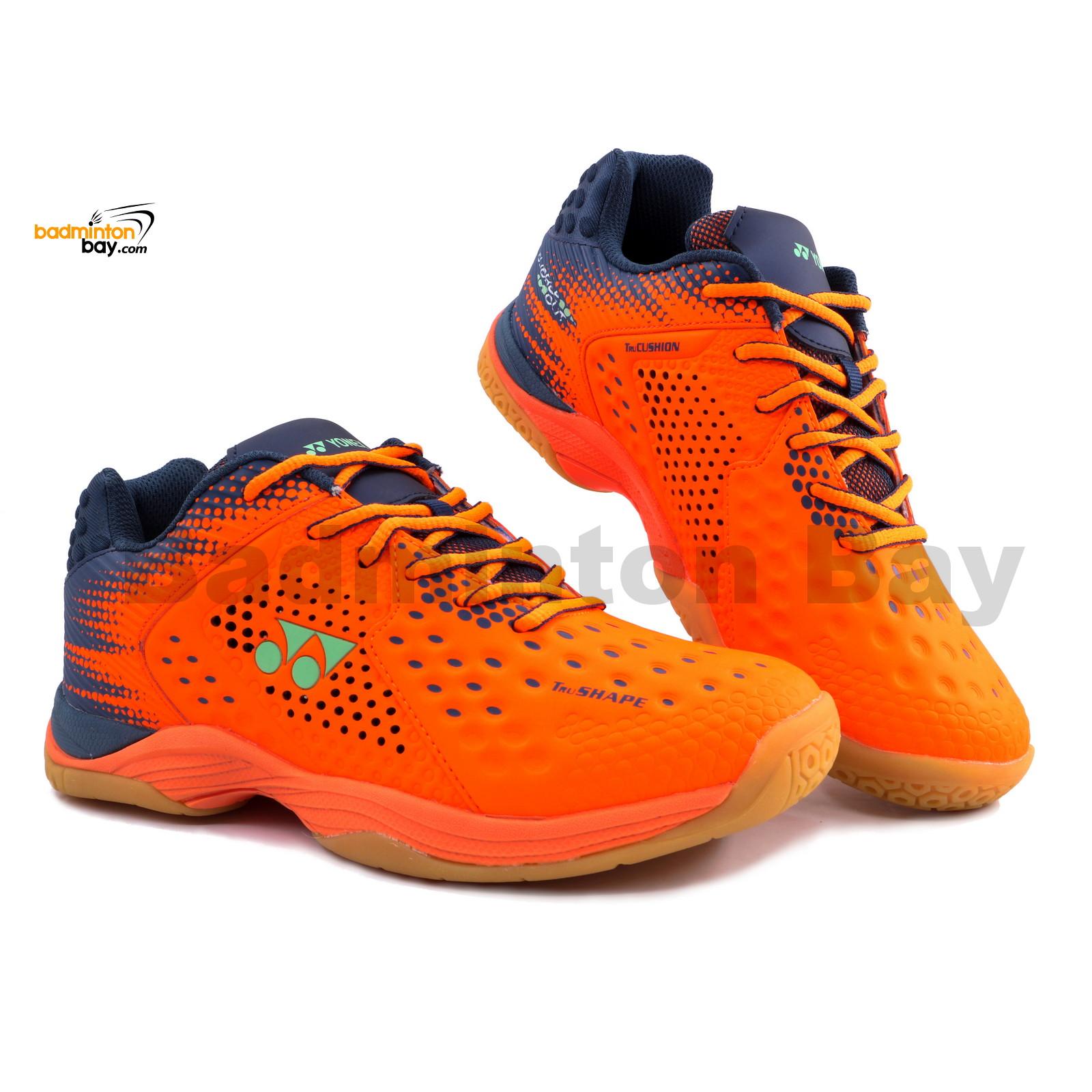 Yonex Bubble Out Vibrant Orange Badminton Shoes In-Court With Tru ...