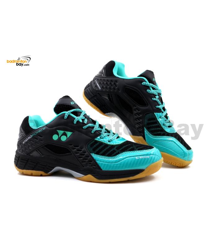 Yonex Hydro Force Black Turquoise Badminton Shoes With Tru Cushion 