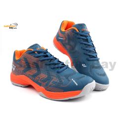 Yonex PRECISION 2 Midnight Turquoise/Oxy Fire Badminton Shoes In-Court With Tru Cushion Technology