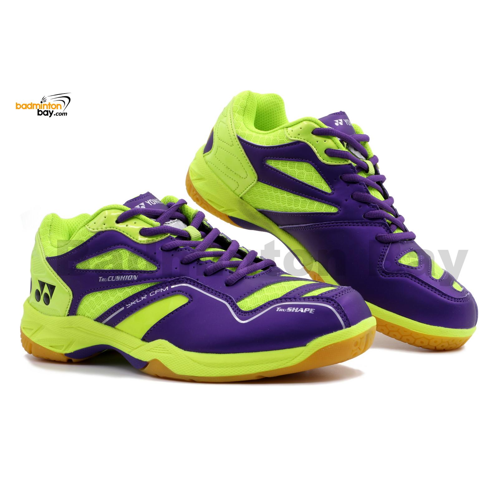 purple and lime green shoes