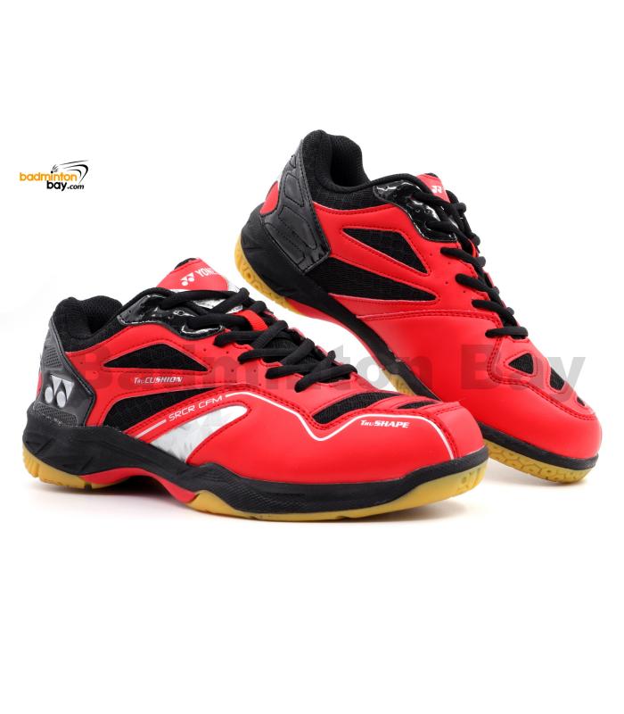 Yonex SRCR CFM Red Black Badminton Shoes With Tru Cushion 