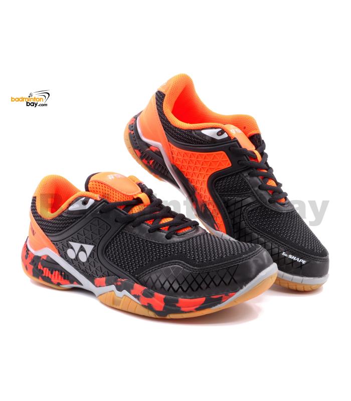 Yonex Super Ace V Black Orange Indoor Badminton Court Sports Shoes With Tru Cushion 