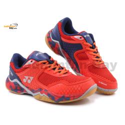 Yonex Super Ace V Red Navy Indoor Badminton Court Sports Shoes With Tru Cushion 