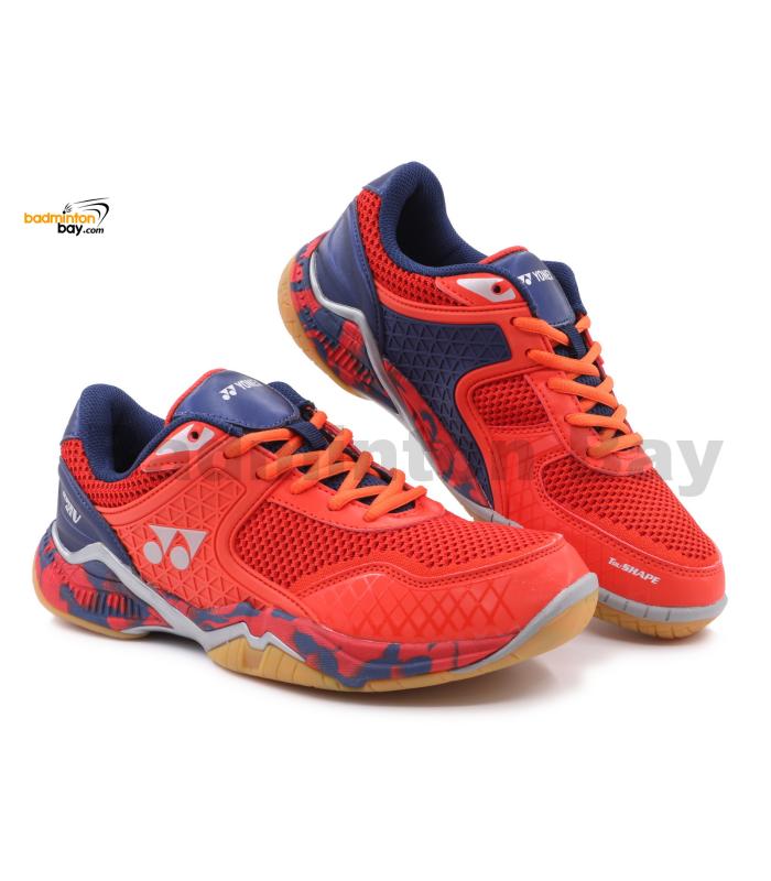 Yonex Super Ace V Red Navy Indoor Badminton Court Sports Shoes With Tru Cushion 