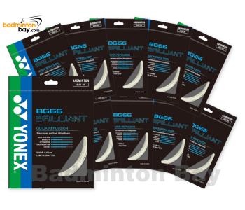 10 pieces Assorted Color Yonex BG66 Brilliant 10m Made In Japan Badminton Strings