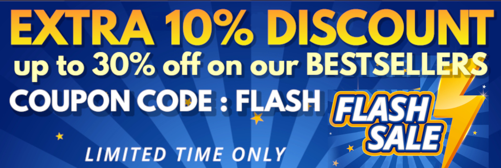 Enter Coupon Code FLASH to get up to 30% off
